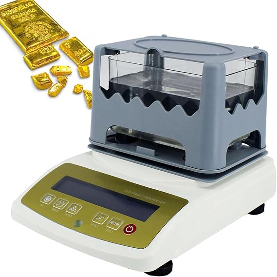 1-24K Gold Silver Platinum Tester, Digital Precious Metal Analyzer with Purity & Density Function, Non-Destructive, Data Export & Charging, Suitable for Pawn Shops, Jewelers, Investors XF-300K