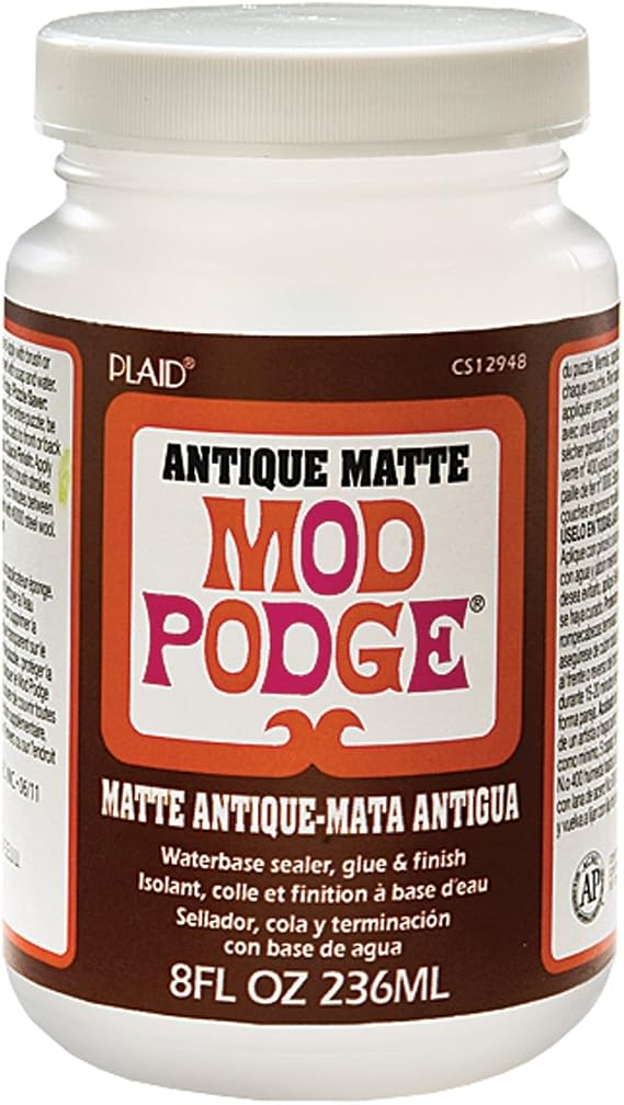 Mod Podge Waterbase Sealer, Glue and Finish (8-Ounce), CS12948 Antique Matte