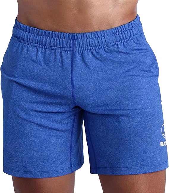 Bang Men's Workout Jogger Shorts - Mobility Calisthenics Gym Fitness Training (Electric Blue - L)