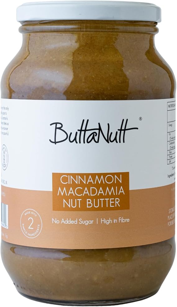 ButtaNutt Cinnamon Macadamia Nut Butter - 1 kg | Sweet & Spiced Taste | No Palm Oil | No Added Sugars or Stabilisers | Vegan & Keto Friendly | Peanut Butter Alternative | Sustained Energy