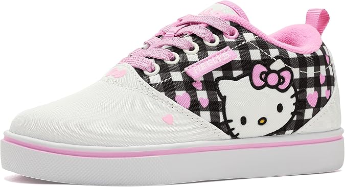 HEELYS Female Hello Kitty Pro 20 (Little Kid/Big Kid) White/Black/Pink 2 Little Kid