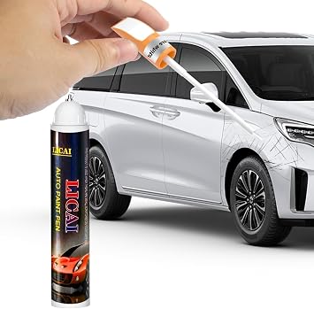 Pure White Touch Up Paint for Cars, Auto Pure White Car Paint Touch Up Pen, Two-In-One Car Scratch Repair Pen, Quick & Easy Solution to Repair Minor Automotive Scratches Touch Up Paint Pen 12MLWhite
