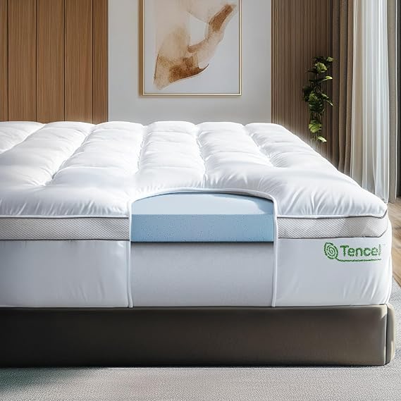 Viscosoft 3 Inch Hybrid Mattress Topper Twin - Memory Foam & Pillow Top