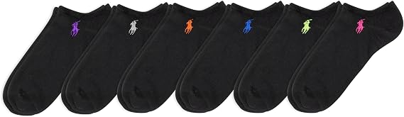 POLO RALPH LAUREN Women's Classic Sport Flat Knit Low-Cut Socks (6-Pack)