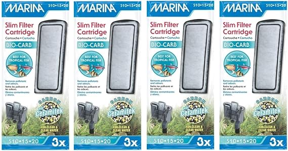 Marina Slim Filter Carbon Plus Ceramic Cartridge (12-Count)