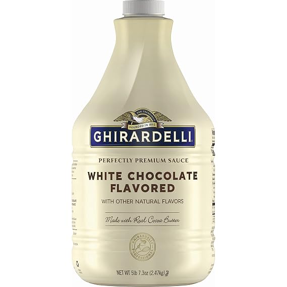 Ghirardelli Chocolate White Chocolate Flavored Sauce, 5 Pounds 7.3 Oz (2.47 Kg) Package