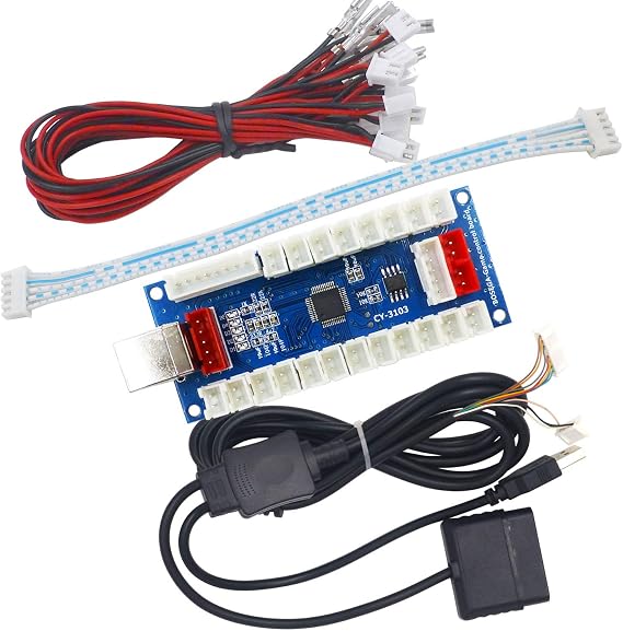 Arcade Controller Zero Delay Encoder PCB Board Arcade DIY Kit Joystick Button 5V Power for PC Raspberry Pi Android PS2 PS3