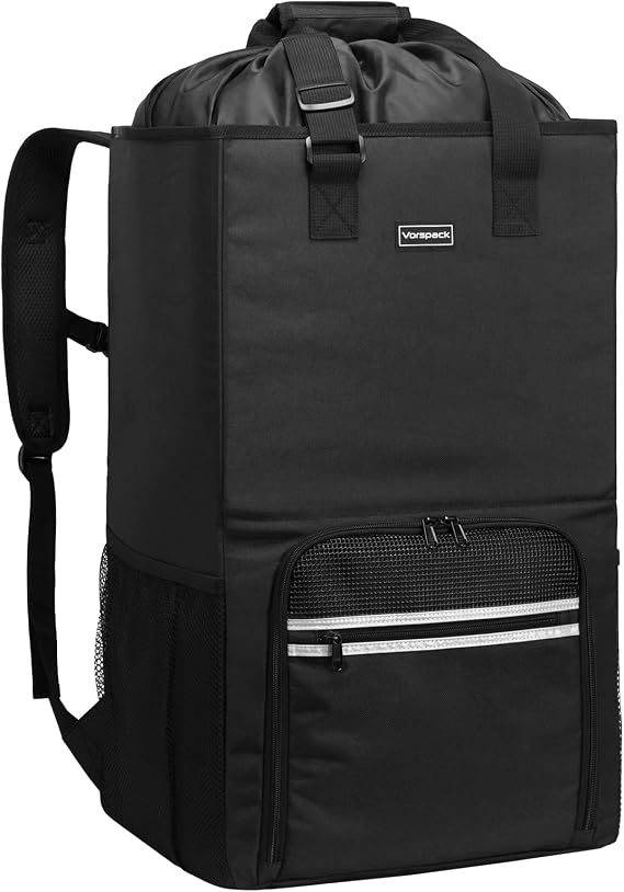 Vorspack Laundry Backpack with Shoulder Straps, Extra Large Hamper, Black
