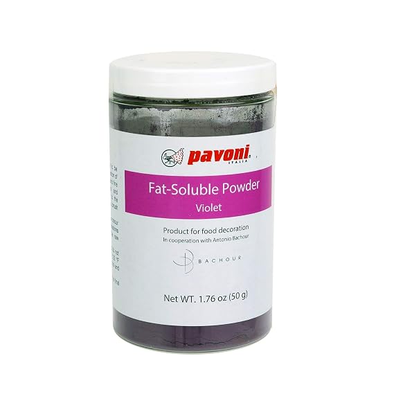 Pavoni Antonio Bachour Fat Soluble Powder Food Color 50 Grams Violet