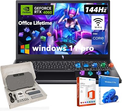 Acer Nitro V Gaming Laptop | Intel Core i9-13900H ProcessorUp to 5.4GHz | NVIDIA GeForce RTX 4060 | 15.6 FHD 144Hz Display | WiFi 6 | Backlit KB | Office Lifetime | win 11 | 16GB DDR5 RAM  1TB SSD