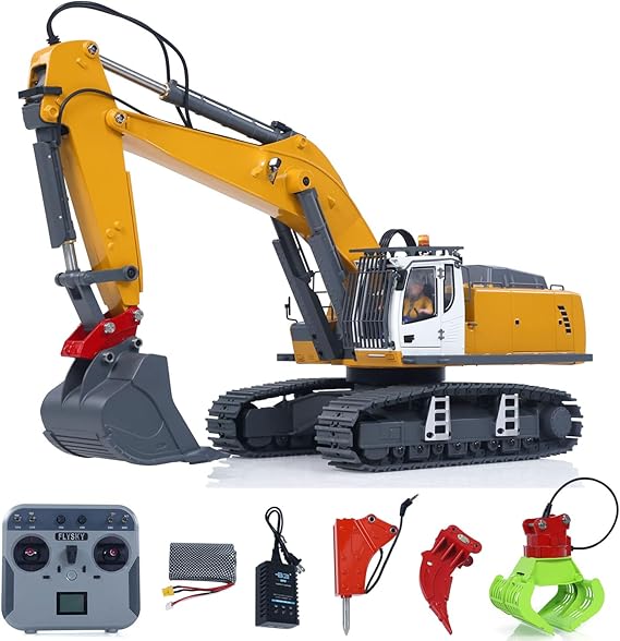 1/18 K970 100S RC Excavator In stock 5901 Electronic Lifting Flysky Remote Control Digger Engineering Vehicle W/Electric Ripper Hammer