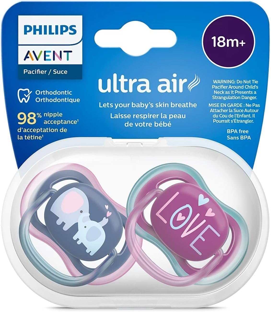 Philips Avent Ultra Air Emzik 18 Ay 2Li Kız Scf34922