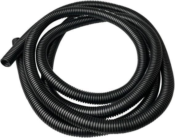 Black Conduit Split Plastic Flexible Cable Tidy Solution Tube Trunking 19.5mm - 4m