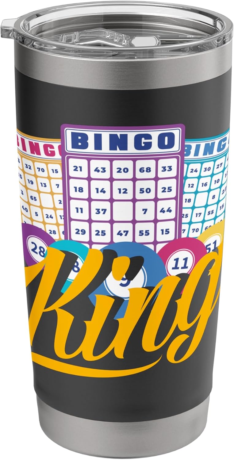 Bingo King Bingo Player Enthusiast Hub Stainless Steel Insulated Tumbler