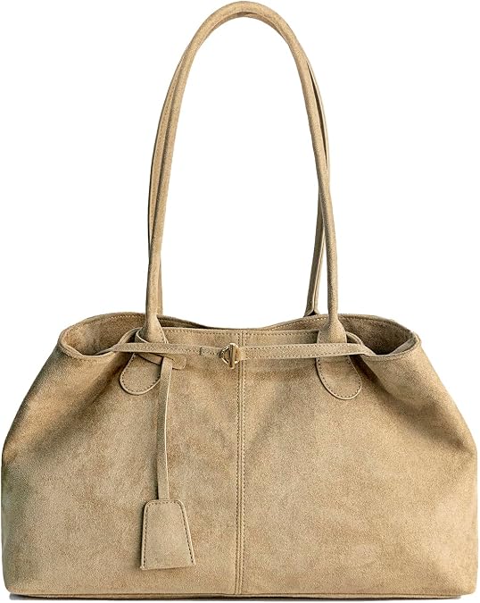 Slouchy Suede Hobo Bags Women Underarm Shoulder Satchels Bag Trendy Crescent Crossbody Purses Top-Handle Tote Handbag 2026