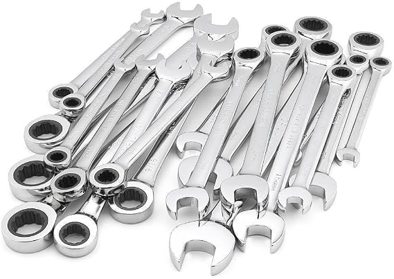 Craftsman 20 pc Combination Ratcheting Wrench Set Metric MM & Standard SAE