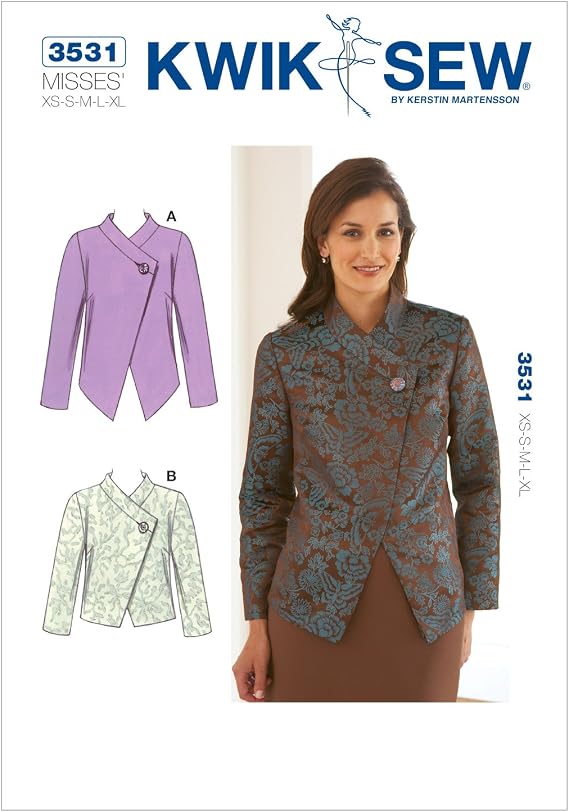 Kwik Sew K3531 Jackets Sewing Pattern, Size XS-S-M-L-XL