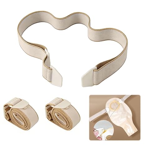 3 PCS Ostomy Belt for Men Woman,Adjustable Ostomy Belt Stoma Belt,1.18x40 Inches,Hernia Belt for Stoma Bags to Reinforcement,Post-Operative Care After Colostomy Ileostomy Surgery
