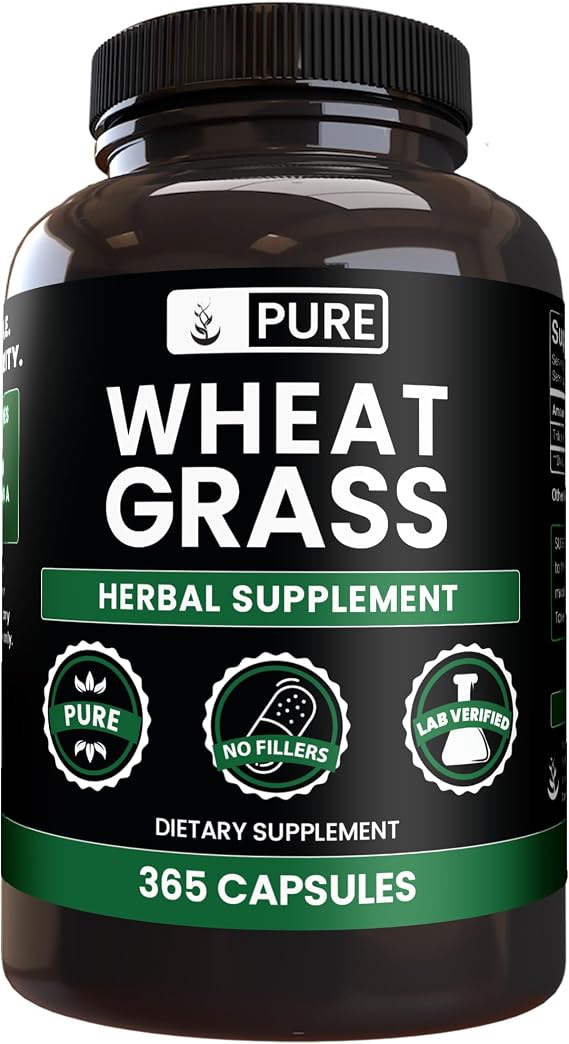 Pure Original Ingredients Wheat Grass (365 Capsules) No Magnesium Or Rice Fillers, Always Pure, Lab Verified
