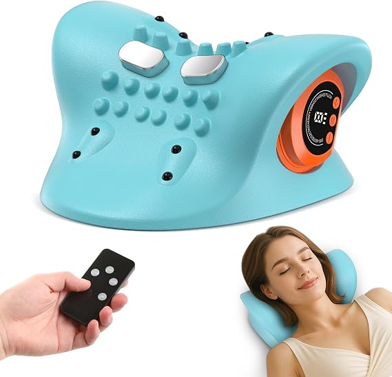 Neck Massager 2026 New Upgrade 3 in 1 Portable Massager with Heat &Comfortable StretchingAdjustable Intensity for Neck & Shoulder Relaxation at Home,Office,Travel