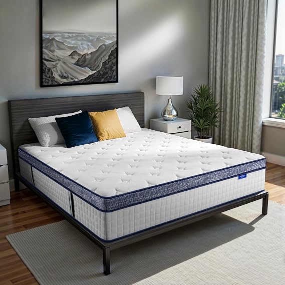 Twin Mattress 10 inch, Luxury Cooling Hybrid Twin Size Mattress in a Box