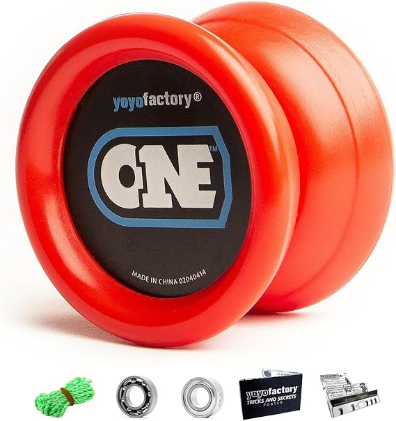 YoyoFactory ONE Yo-Yo – Beginner to Pro Trick Yoyo, 2 Bearings & String | Swap the bearing from responsive to unresponsive. Fingerspin combos, long spins. Kids and adults.
