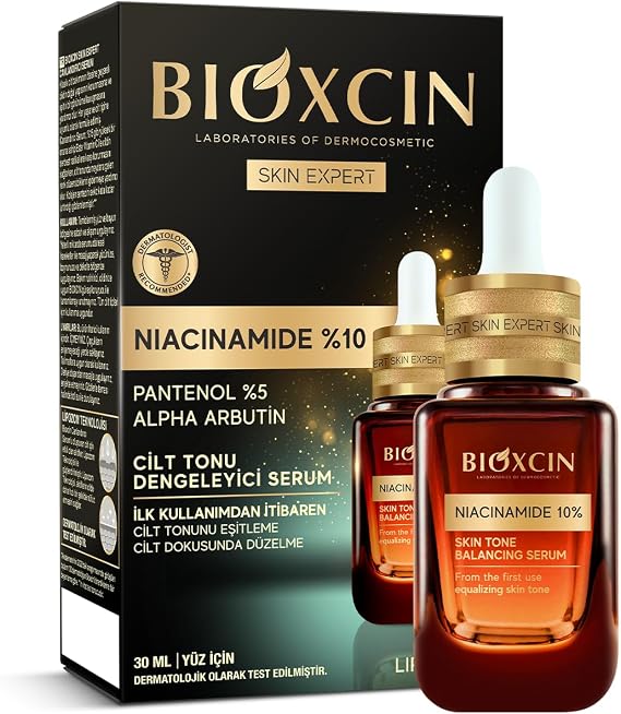 Bioxcin Niacinamide 10% Serum | Skin Tone Synchronizer | Anti-Blemish + Panthenol + Alpha Arbutin | 30 ml | For All Skin Types