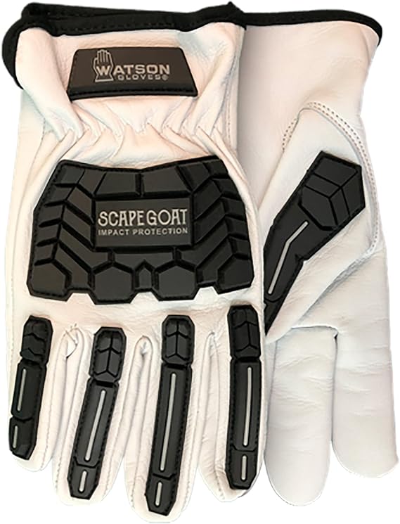 Watson Gloves Scape Goat Work Glove - Full Grain Goatskin Leather, Impact Resistant, Drivers Style