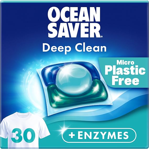 OceanSaver Deep Clean Bio Laundry Detergent Capsules, 30 Washes