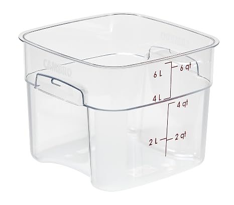 Cambro FreshPro 6Qt Food Storage Container in Clear for Industrial and Kitchen Use, Pantry Organization and Food Freshness