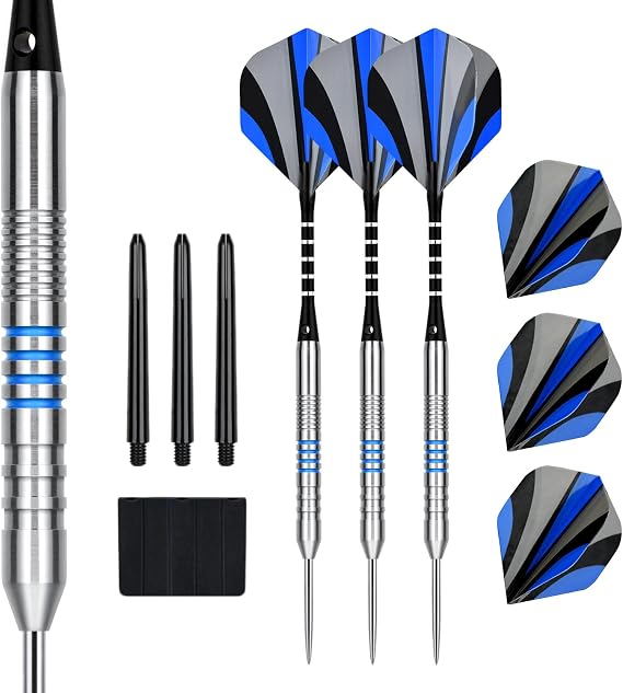 24g 90% Tungsten Professional Steel Tip Darts Set Point Protector