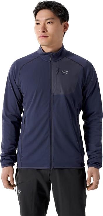 Arc'teryx Delta Jacket Men's | Fleece Jacket Delivering Warmth for Less Weight | Black Sapphire, Large