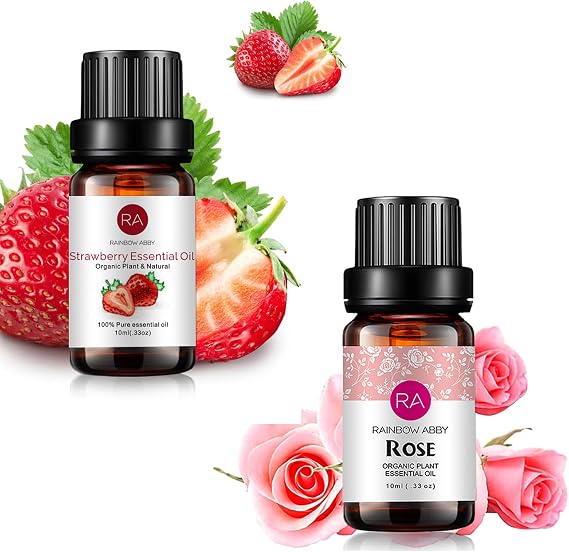 RAINBOW ABBY Rose and Strawberry Essential Oil Set