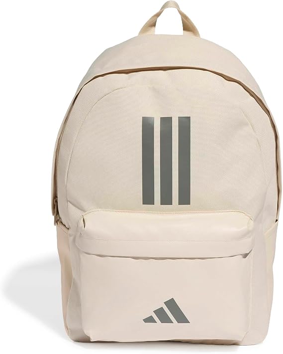 adidas Unisex Classic Three Stripes Back To School Backpack, Crystal Linen/grey four, One Size