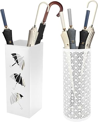2 Pack Umbrella Rack Stand,Large Umbrella Holder, Metal Umbrella Stand for Canes, Walking Sticks, Umbrellas, Wrapping Paper, Entryway, Home, Office, Hotel