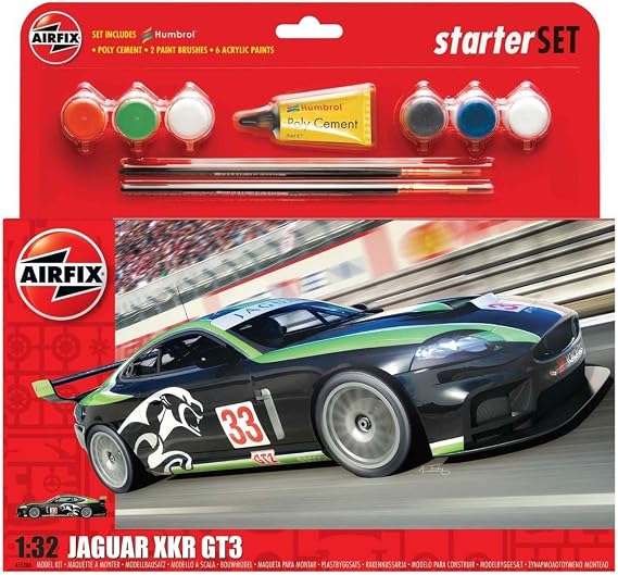 Airfix Jaguar XKRGT 'Fantasy Scheme' 1:32 Starter Plastic Model Gift Set A55306