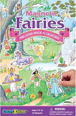 Create-A-Scene Fairies Magnetic Playset Portable Mess-Free Magnet Activities Creative Fun For Ages 3
