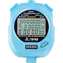 NIXIE 300 Memory Stopwatch, Ideal for Swimming, Rowing, Digital Sports Timer with 300 Lap Memory, Chronograph Split Timing, Stroke Count & Stroke Rate, Pacer Mode 1-320 BPM, Water Resistant