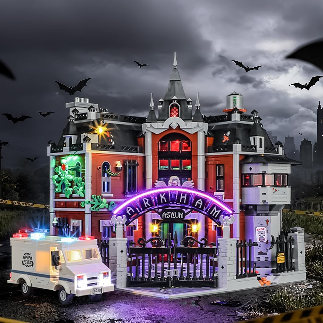 YEABRICKS LEDライト Lego-76300 DC Arkham Asylumビルディングブロックモデル用組み立てセットは含まれていません