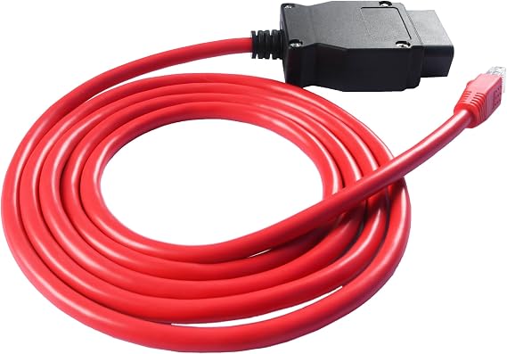 ENET OBD2 to Ethernet RJ45 Cable for F/G/I Series,Car Coding Scan Tool Connector Compatible with is TA, E Sys, Bimmer Code & Boot mod3, for DIY Engine Tuning, Retrofitting & ECU Flashing