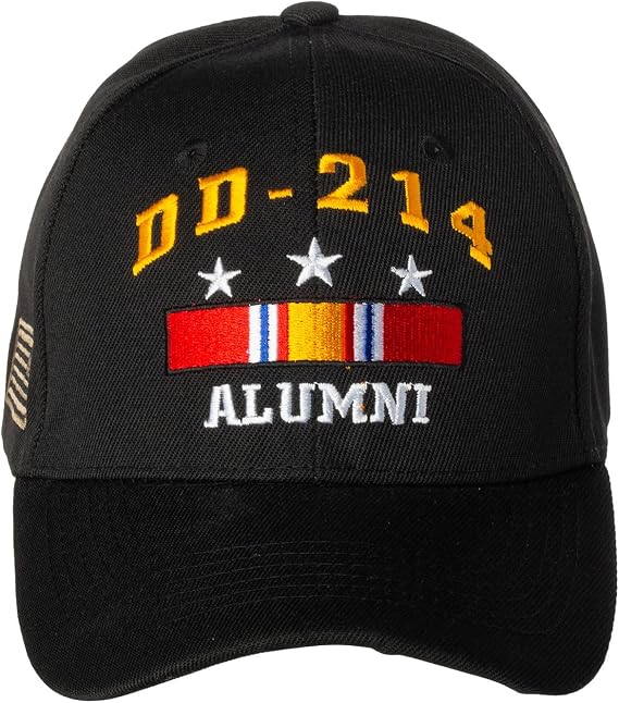 Artisan Owl Officially Licensed DD-214 Alumni Embroidered Baseball Cap Black