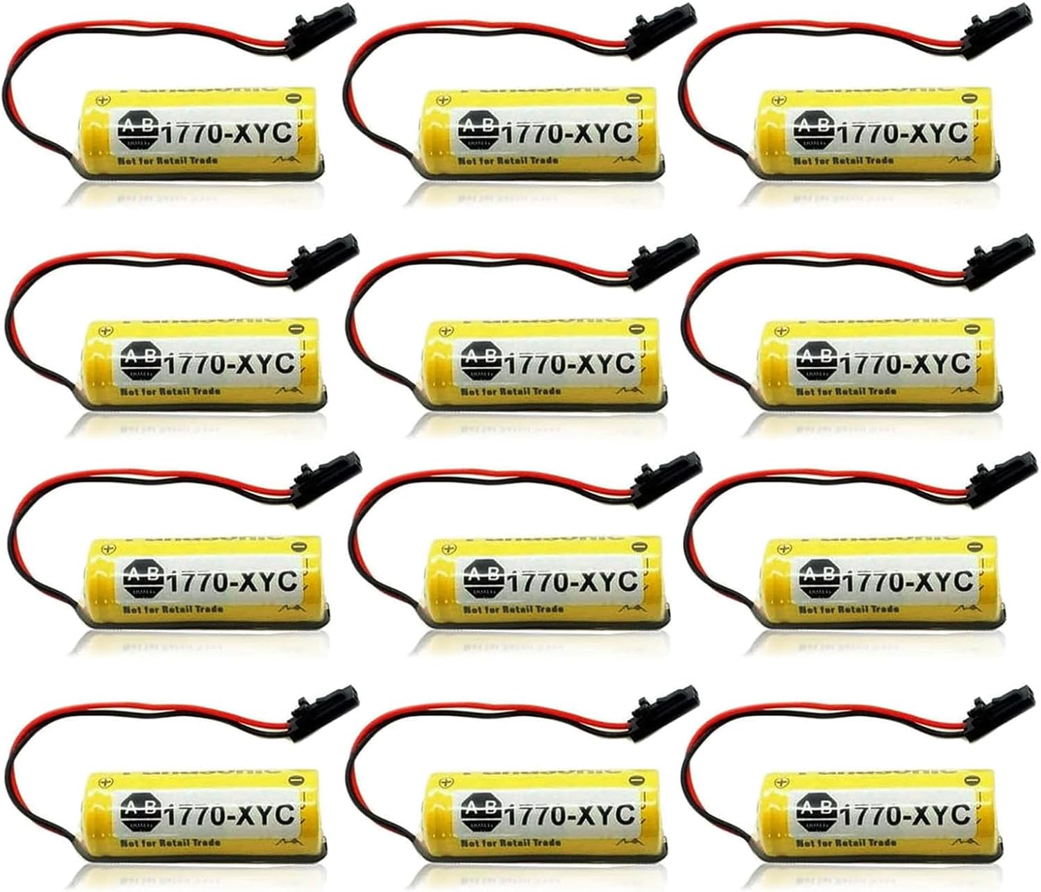 lt;12 Pack> 3V 1800mAh 1770-XYC Lithium Battery for Allen Bradley PLC 1770-XYCA 1770-XYB 1756-BA1