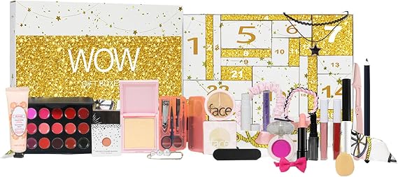 24 Days Beauty Advent Calendar - Makeup Set Countdown Calendar, Holiday Makeup Skincare Gift Set, Festival Countdown Calendar, Unique Christmas Surprise Box | Christmas 24 Day Countdown, Makeup