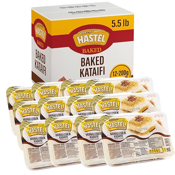 HASTEL Premium Bulk Baked Kataifi Shredded Fillo Dough 5.5 lb (2500 gr) Perfect for Viral Dubai Chocolate Bar Pistachio Kunafa Knafeh Phyllo Dough for Pastries Milky Desserts Pastry Kadayif Crispy Noodles