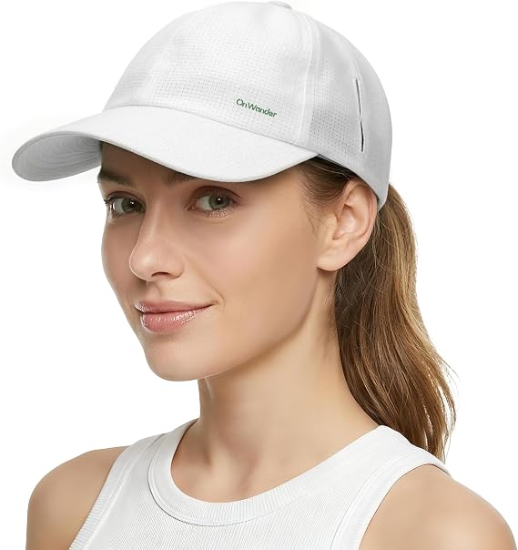 Lightweight Golf Hat for Women Men, UPF 80+ Sun Protection Cap, Breathable Quick-Dry Baseball Cap for Running Sport