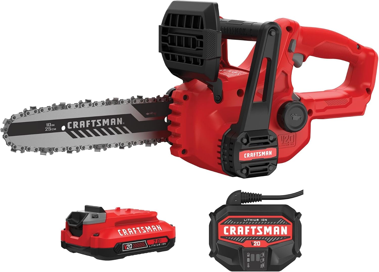 CRAFTSMAN V20 Mini Chainsaw 10 with Battery and Charger CMCCS610D1