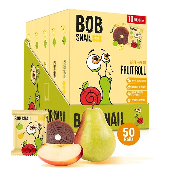 Bob Snail Fruit Rolls - Pear - 50 Count, 17.5 oz (500g)