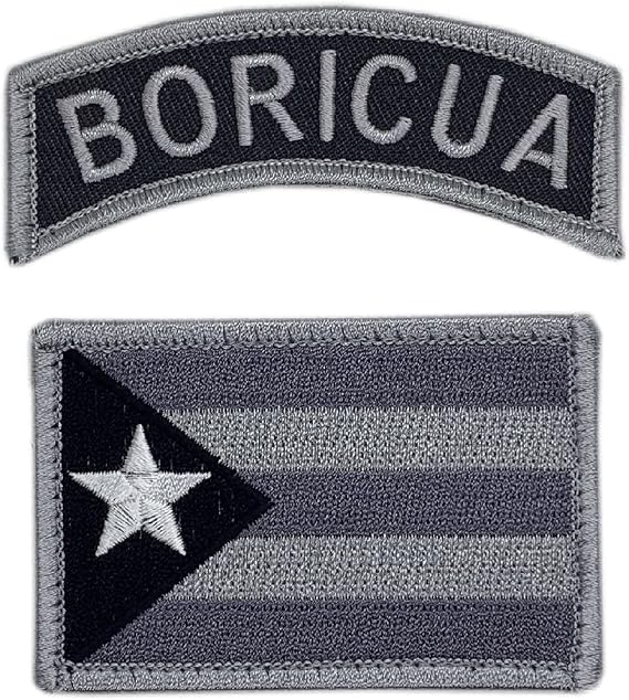 Puerto Rico State Flag Boricua Patch [2PC Bundle - Hook Fastener Backing - PR3,T3]