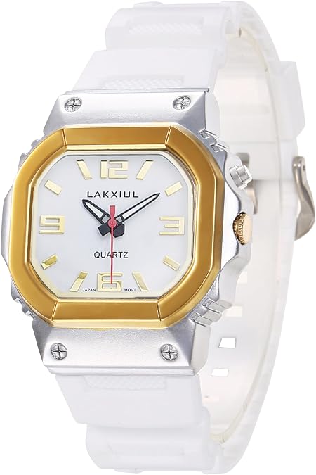 English Voice Talking Watch for Blind, Visually impaired or Elderly, Two-Color case, White Strap