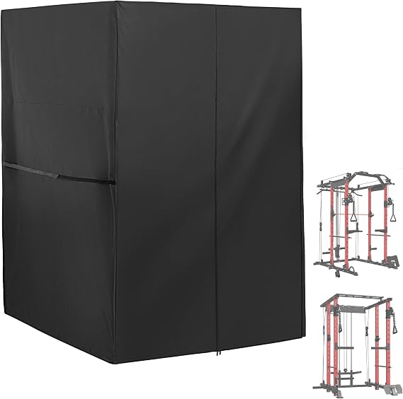 Squat Rack Cover, Waterproof Power Cage Cover, Protective Squat Cage Cover for Home Gym, Outdoor Power Rack Cover/Gym Rack Cover/Weight Lifting Rack Cover/Smith Machine Cover